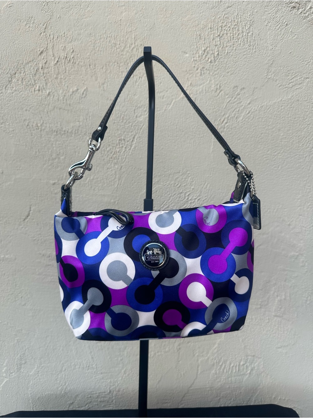 ☂️ Y2K Coach Graphic Op Art Madiosn Accessories Bag 43380 ☂️